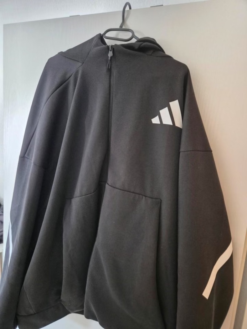 Adidas Z.N.E. Full-Zip Hoodie — Black, Size 3XL